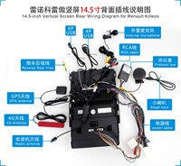 Saiho Écran tactile Android 14,5 pouces Navigation GPS avec DSP et MP3 pour Renault Koleos 2016-2021/Magane IV 2016-2020