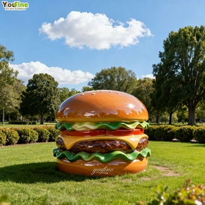 YOUFINE - Escultura de Hamburguesa Grande y Hermosa de Resina de Fibra de Vidrio - Product Image 6