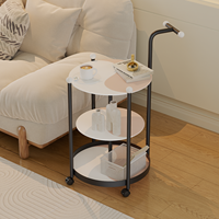 Table d'appoint coulissante amovible avec chariot, plateau en verre trempé multicouche et cadre noir
