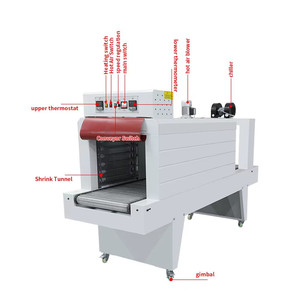 Machine d'emballage automatique par rétraction de manchons, machine à tunnel de rétraction thermique pour l'emballage de films PVC, PE, POF - Product Image 3