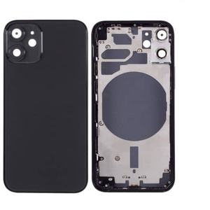 Carcasa Intermedia con Tapa Trasera para iPhone 12 Mini Negra - Product Image 1