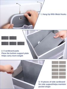 Over the Door Organizer 6 Shelf with 8 <b>Large</b> Pockets Behind Door Organizer for Bathroom Bedroom Dorm - Product Image 6