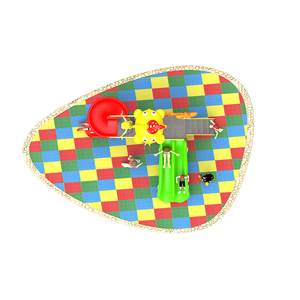 Sân chơi ngoài trời chơi trẻ em đặt nhựa trượt cho trẻ em mẫu giáo sân chơi ngoài trời - Product Image 2