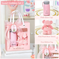 Coffret cadeau de remerciement pour les employées, sac à main rose avec fenêtre, coffret cadeau personnalisé, panier cadeau bien-être pour femmes