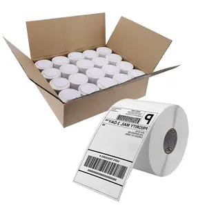 Manufacturer Waybill Sticker A6 Thermal Paper Waterproof White Blank Shipping Label 4x6 100x150 Direct Thermal Label