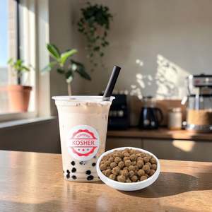 Tapioca Marron Foncé Premium Casher pour Boîte d'Ingrédients de Bubble Tea – Haute Qualité Fabriqué à Taïwan, Texture Moelleuse - Product Image 1