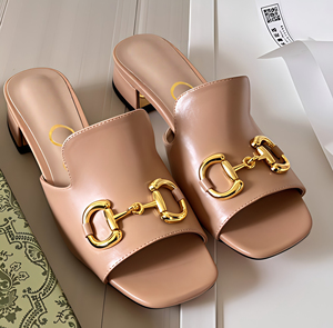 Chaussures d'extérieur élégantes pour femmes Yearning en véritable peau de mouton, antidérapantes, à bout ouvert, talon souple, respirantes et confortables pour l'hiver et l'automne - Product Image 1