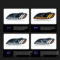 Ensemble de phares LED pour Audi Q7 2006-2015, projecteur avec feux de jour et clignotants séquentiels