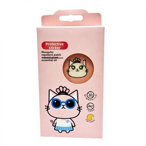 Patchs d'aromathérapie aux huiles essentielles végétales en papier, motif chat de dessin animé, répulsif <span class=keywords><strong>anti</strong></span>-moustiques portable pour bébés - Product Image 1