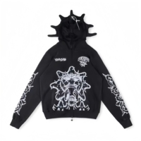 2026 Glo Gang Eroded Sweat-shirt à capuche chaud décontracté à motif de dessin animé 'Drink'