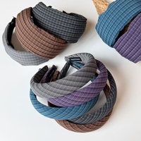 Serre-tête fin et large Daou de 16 cm, couleurs unies et à carreaux, accessoires capillaires durables de haute qualité pour femmes et filles