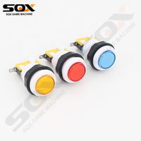SQX SQX-TOKEN-2 Bouton poussoir sans fil argenté de style américain avec Wi-Fi pour machines de jeux d'arcade (anglais)