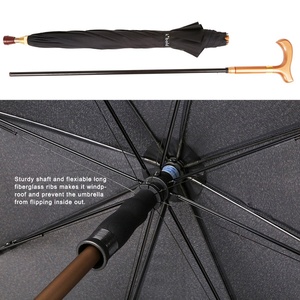 Bastón de Caminar Manual Ligero 2 en 1 Sunny Kinte, Sombrilla Resistente para Personas Mayores, Diseño Moderno, Marco de Metal Recto, Tela Pongee 190T - Product Image 4