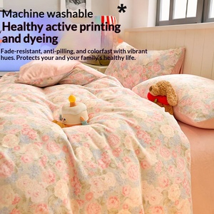 Set di Biancheria da Letto in Velluto di Latte 3 Pezzi Personalizzato, Lenzuola Invernali Ispessite e Calde, Tinta Unita/Fiori e Piante, Nuovo Corallo 2026 - Product Image 6