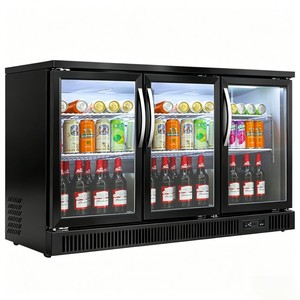 Vitrine Réfrigérée à Bière en Acier Inoxydable à Température Unique, 3 Portes Vitrées, Refroidissement par Ventilation, Grande Capacité, Réfrigérateur de Présentation de Boissons pour Bar Arrière - Product Image 3