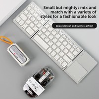 Coffret Cadeau d'Affaires Haut de Gamme avec Clavier, Souris et Batterie Externe Métalliques - Personnalisable, Style Professionnel, Cadeaux d'Entreprise pour Employés
