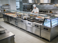 Peralatan Buffet Pemanas Listrik Komersial dari Baja Anti Karat, Dapur Khusus untuk Restoran dan Hotel