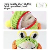 Jouet interactif pour chien en peluche, rechargeable par USB, avec son, en forme de grenouille ou de panda, moderne et adorable, pour soulager l'anxiété - Vente en gros