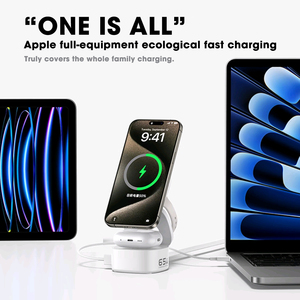 Tùy Chỉnh 15W W08i Sạc Không Dây Có Thể Gập Lại 3-Trong-1 Điện Thoại Sạc Trạm Magnetic Đứng PC Tương Thích iPhone Cho Airpods Chúng Tôi - Product Image 3