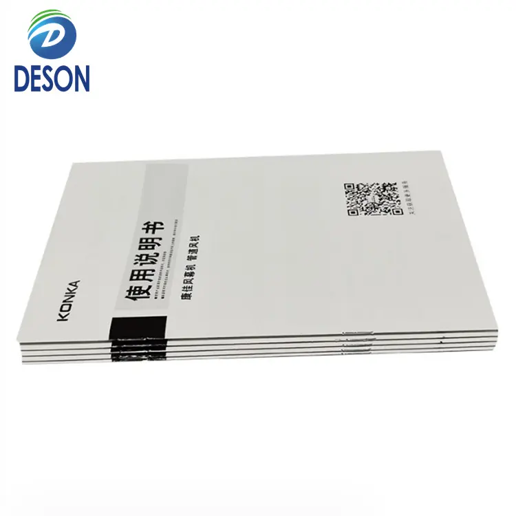 Deson tùy chỉnh in ấn đầy màu sắc Deluxe Matte Gloss Brochure giấy in ấn Danh mục 3D chiều quá trình hướng dẫn tài liệu