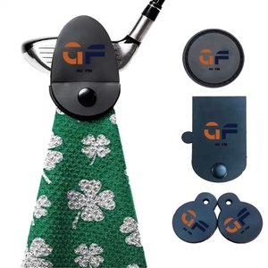 Accesorios de golf de gofres bordados Imán de toalla de golf para Toalla de golf con cepillo de limpieza - Product Image 1