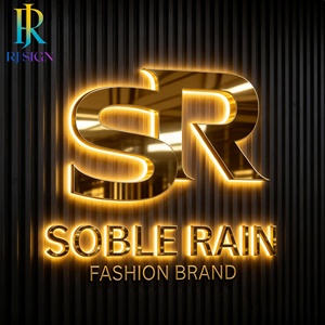 ป้ายไฟ LED 3 มิติ แบบมีไฟส่องด้านหลัง สีทองเงา สำหรับธุรกิจ ธนาคาร หน้าร้านค้า ป้ายโฆษณากลางแจ้ง - Product Image 1