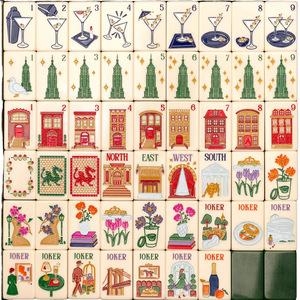 Jeu de tuiles de mahjong en mélamine Xusheng American Empire State - Design moderne haut de gamme, 4 joueurs, emballage personnalisé avec logo gravé de luxe - Product Image 6