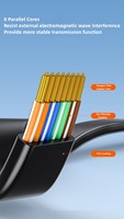 DTECH IOT5045T 1,5 M 3 metros tipo C a RJ45 consola depuración Cable plano para programación de servicio
