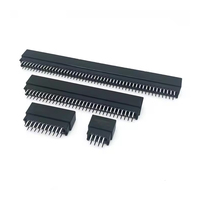 Fente de connecteur de bord 2.54mm espacement 2*4P-2*50p double rangée broche droite carte de Circuit imprimé connecteur de doigt en métal prise de Bus