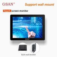 Monitor Táctil Capacitivo de 15 Pulgadas y 10 Puntos, Resistente al Polvo y al Agua, Relación de Aspecto 16:9/4:3, Monitor LED para PC POS, Venta al Por Mayor