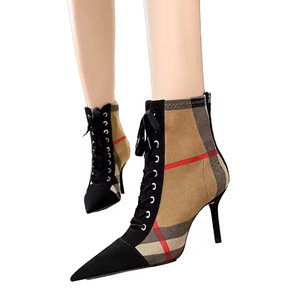 Zapatos de Tacón de Aguja de Cuero Genuino Dorado para Mujer con Logotipo Personalizado 2026, Tacones Altos Suaves de Verano con Punta Fina y Cierre de Hebilla - Product Image 4