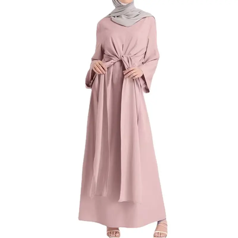 Venta caliente diseño de moda Casual mujeres musulmanas vestido Abaya ropa islámica