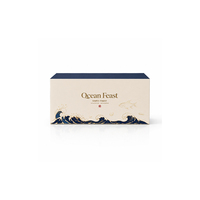 Carton cadeau personnalisable de luxe en carton ondulé écologique pour fruits de mer, approvisionnement en gros, pelliculage brillant, impression de haute qualité