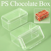 Boîte à chocolat YUZMEI de 16 pièces, boîte de rangement transparente pour pudding, boîte en plastique pour bonbons, gâteaux, desserts, boîte en acrylique pour tiramisu avec couvercle
