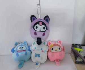 Lindos llaveros de peluche de 10 cm, juguetes de peluche suaves con animales de dibujos animados para niños y niñas, regalo. - Product Image 1