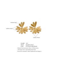 Boucles d'oreilles pendantes JINYOU 2848 en acier inoxydable motif tournesol, grandes fleurs exagérées en métal pour l'été