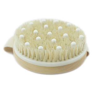 Cepillo corporal redondo, cepillo exfoliante con nódulos <span class=keywords><strong>de</strong></span> masaje, cepillo corporal para piel seca para celulitis y drenaje linfático - Product Image 1