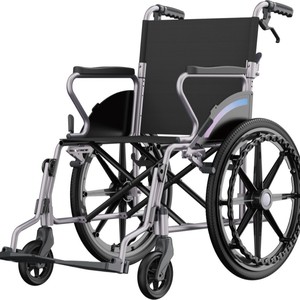 Silla de Ruedas Ligera Plegable de Aleación de Aluminio Hubang HBL20-RZ22, Manual, con Amortiguación y Neumáticos Sólidos - Product Image 5