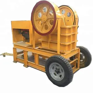 Triturador de mandíbula de minério de motor diesel pequeno móvel para venda linha de máquinas triturador de mandíbula de rocha preço do equipamento