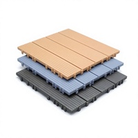 Dalles de terrasse en PVC à emboîtement, revêtement de sol extérieur, panneaux de sol composites carrés pour balcon, terrasse, jardin