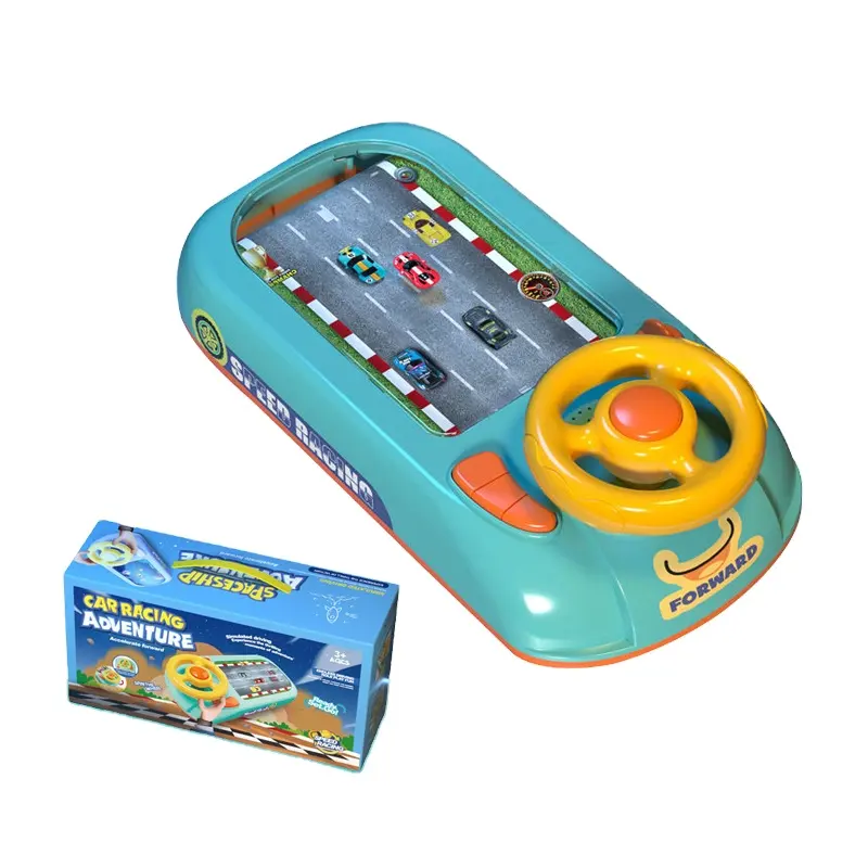 Children's Steering Wheel Simulation Driving Toy Puzzle Electric Desktop Game Machine Desktop Game Console