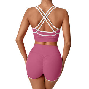 Yoke Athletic Outfits Sports Bra High <strong>Impacts</strong> Womens <strong>Shorts</strong> Top High Quality Activewear Women Sports Crop Tops for Women - Product Image 2