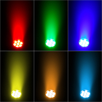 Projecteur LED PAR étanche IP66 SHEHDS, 7*18W RGBLAC 6-en-1, pour événements extérieurs, concerts, DJ