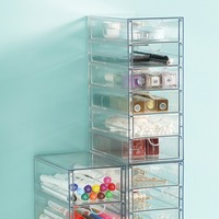 Boîte de rangement rectangulaire transparente en PET JX pour jouets, tri, usage domestique et organisateur de bureau pour étudiants