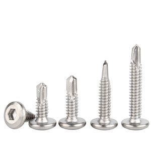 410 a croce in acciaio inossidabile con testa a incasso a vite autoforante a testa tonda a coda di rondine autoforante M3. 5 - M6.3 - Product Image 1