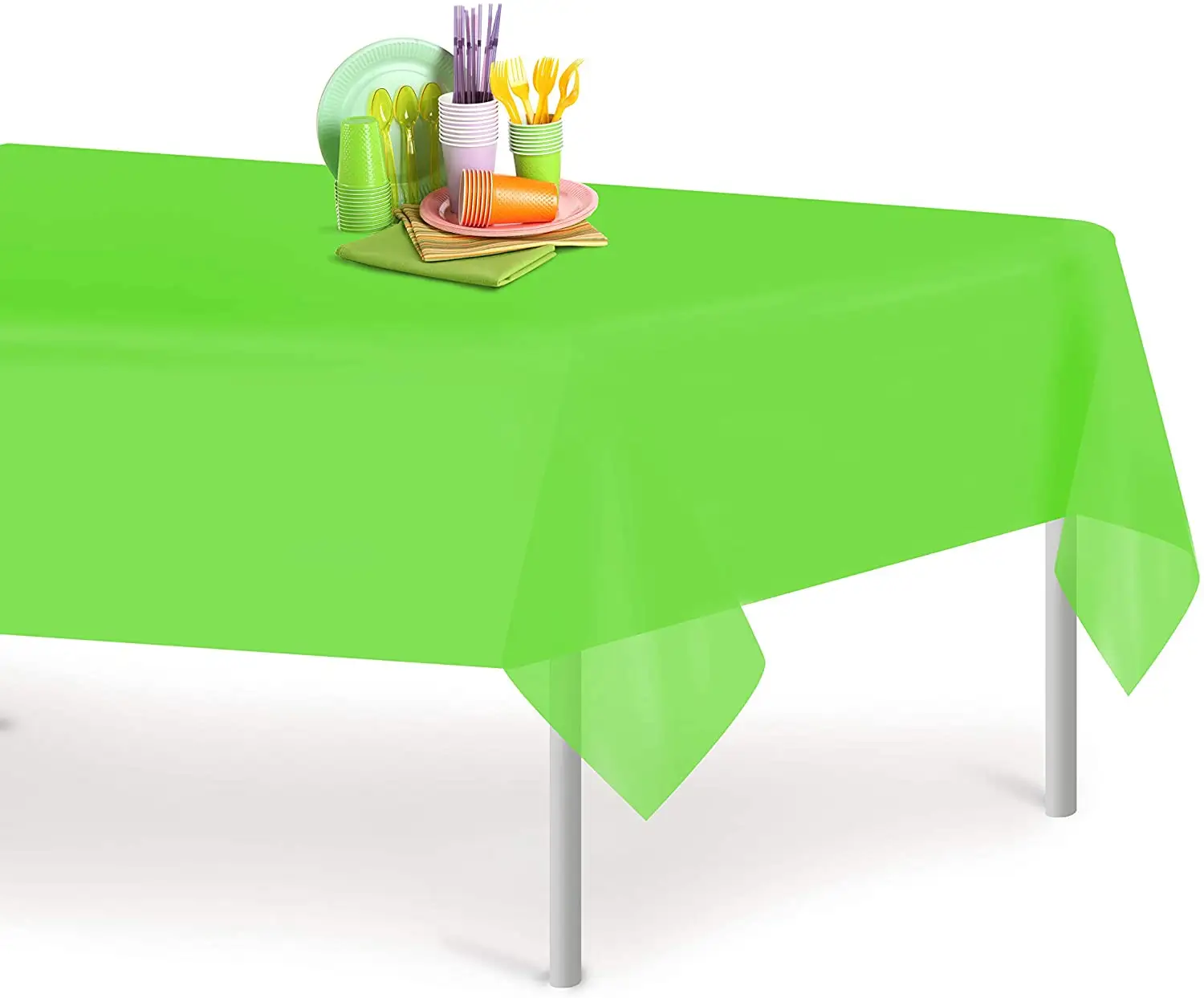 Nouvelle couverture de table en plastique Rectangle de nappe en plastique de qualité supérieure chaude