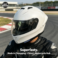 Casque de moto intégral personnalisé certifié DOT en ABS pour la course sur route, le tourisme sur autoroute, casque de moto OEM en gros