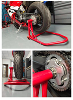 Ensemble complet pour support de roue avant et arrière, support de roue arrière pour moto et voiture, cadre de support avec outil de réparation de pneus pour rampes et supports