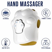 Masseur électrique pour les mains, 18 airbags, 4 couches, compression d'air sans fil, massage des doigts, de la paume et du poignet