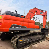 Excavatrices d'occasion de haute qualité Doosan DX340LCA, pelle sur chenilles, 34 tonnes, faible nombre d'heures de travail, à vendre
